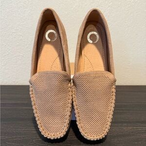 Journee Collection Perforated Tan Loafers